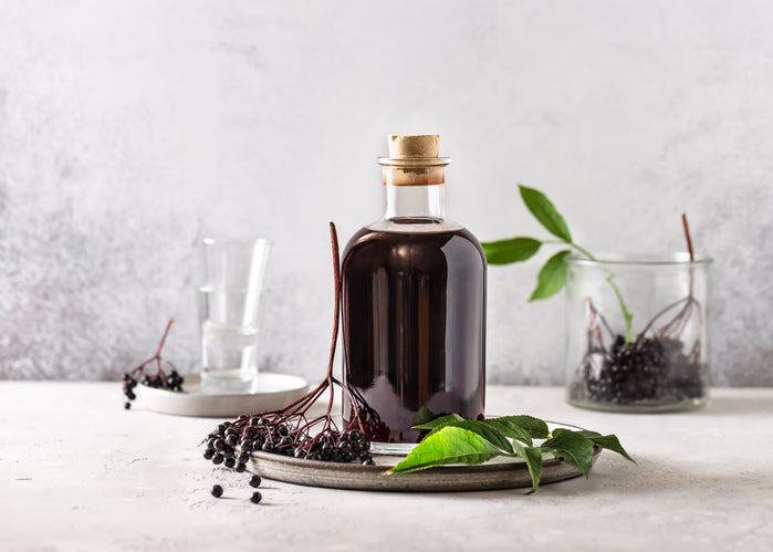 Non-alcoholic Elderberry Mead